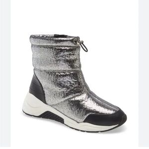 Linea Paolo Silver Metallic Gillie Boot